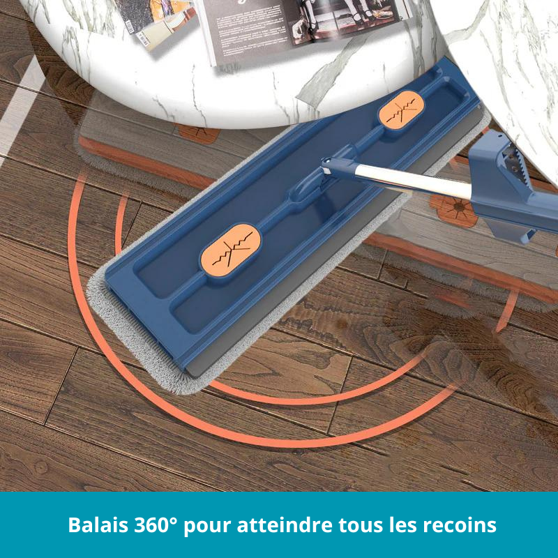 Balais serpillère plat multi-fonctions avec essoreuse intégrée