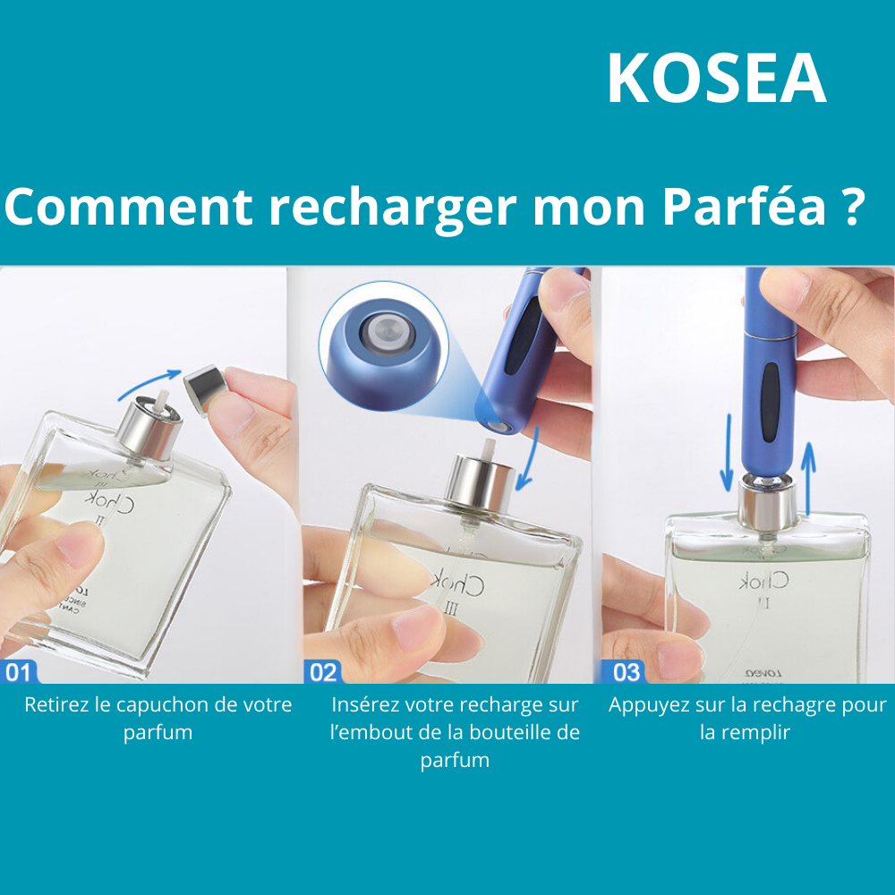 Parféa - Pocket refillable bottles｜Pack of 5 for €19.90